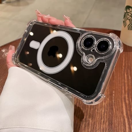 CUTECASE 耐衝撃加工 iPhone17Promaxケース MagSafe対応 iPhone17Pro/16Pro/15カバー 高透明 黄ばまない CM6000
