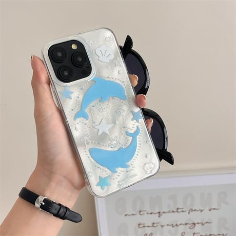 CUTECASEかわいいイルカiphone16PromaxケースiPhone16case C6032