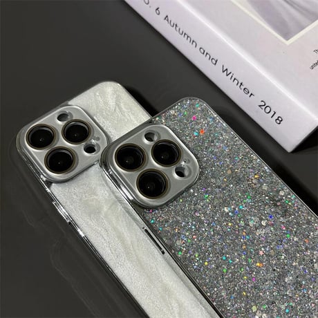 CUTECASEカメラカバー付 アイフォン16/16プロケース キラキラグリッター iPhone15Pro/14/13Proカバー 頑丈 高級感 CM4687