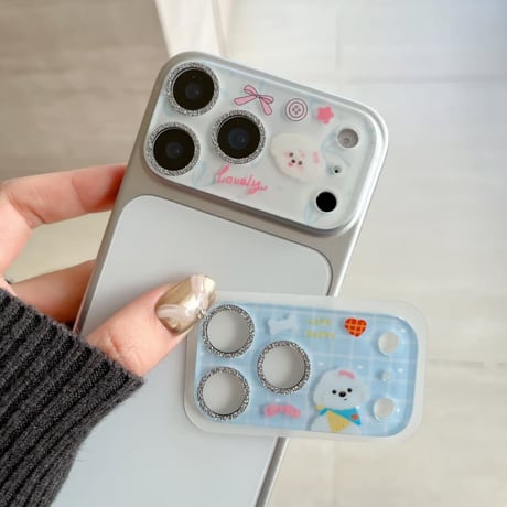 CUTECASE 可愛い動物柄 カメラ保護カバー iPhone17Pro iPhone17ProMax ガラスレンズフィルム 頑丈 人気 傷から保護 ギフトにおすすめ CM5931