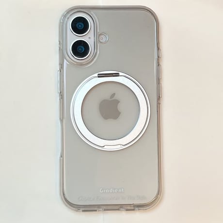 CUTECASEグラデーションカラー iPhone17Pro/17ケース MagSafeリングスタンド iPhone16Pro/15pro/14ケース 高透明 高品質CM6504