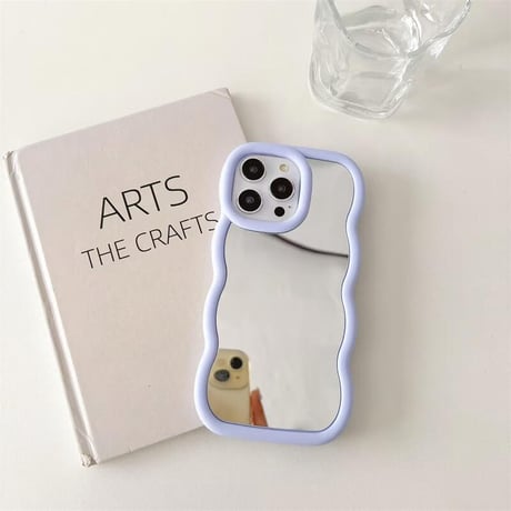 CUTECASE うねうねミラー iPhone16pro/15ケース 淡色系 iPhoneSE/14/13Promax/12/11カバー 使いやすい おしゃれCM5284