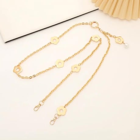CUTECASEネックストラップ 花 金属チェーン 丈夫 きれい高級感 キーチェーン 全機種対応 女子力アップ ギフトに最適 CM4905