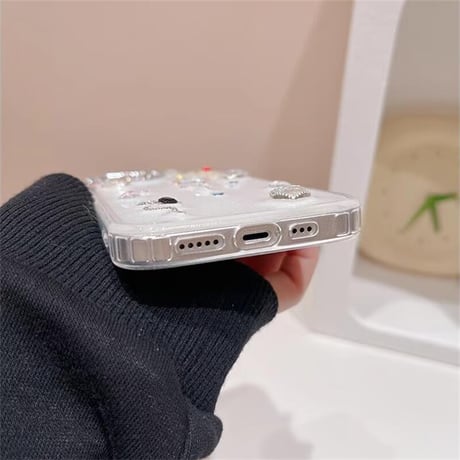 CUTECASEダイヤ iphone16/16proケース おしゃれ ジュエリー iphone15pro/14/13proケース エレガント 可愛い CM5006