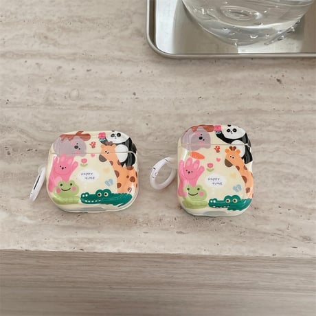 CUTECASE 動物柄 Airpodspro2/pro1ケース うねうね Airpods3/2カバー 可愛い ギフトにおすすめCM4465