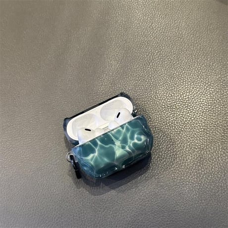 CUTECASE 水の波紋 Airpods Pro3/4ケース 半透明 艶感 AirpodsPro2/Pro1カバー エアポッズ3/2 ストラップつき シック おしゃれ CM5696