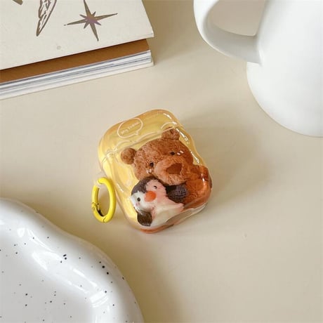 CUTECASE熊/ペンギン Airpods 4ケース クマちゃんぬいぐるみ Airpods3/2カバー Airpodspro2/pro 可愛い ギフトにおすすCM4986