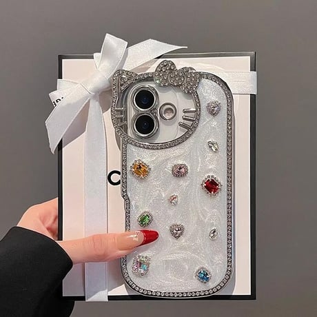 CUTECASEダイヤ/ジュエリー アイフォン16Pro/16ケース キラキラ iPhone15Pro/14/13proカバー ストラップ付 エレガント プレゼントにおすすめCM5209