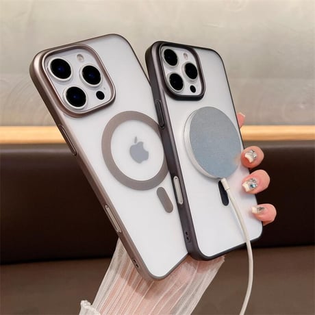 CUTECASE指紋・汚れ防止 iPhone16/16Promaxケース Magsafe対応 iPhone15pro/14/13proカバー シンプル 高品質耐久性 手さわり良いCM5369