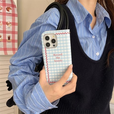 CUTECASE 手帳型 iPhone16Pro/16ケース ハートマグネット留め具 iPhone15pro/14pro/13ケース カード収納 トレンド感CM4667