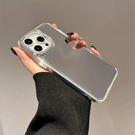 CUTECASEメイク直し鏡 iPhone16pro/17ケース ジュエリーデコ iPhone15pro/14plus/13promaxカバー 高級感 丈夫 CM5503
