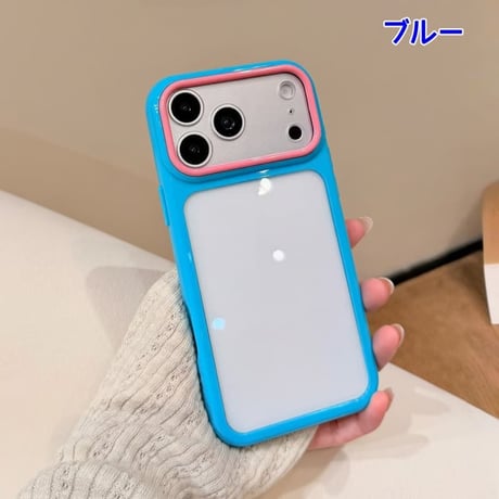 CUTECASE カラーフレーム iPhone17/17Proケース ストラップ付 iPhone16Pro/15proMaxケース 頑丈 黄ばまないCM6512