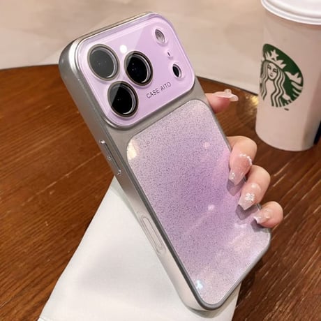 CUTECASE グラデーションカラーiPhone17Promaxケースカメラ保護 iPhone17Pro/16pro/15Pro/14ProMaxケース 光る 頑丈CM6385