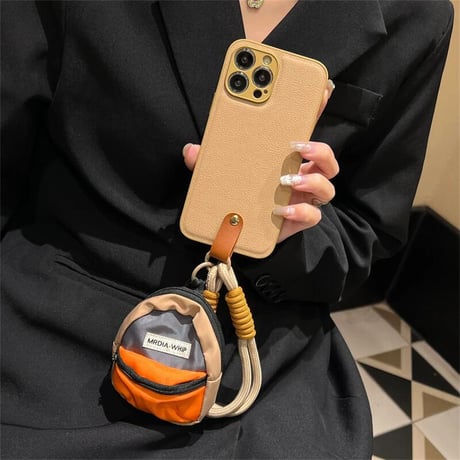 CUTECASE小銭付き iPhone15/15pro/15plusケース ストラップ2点 アイフォン14/13pro/12カバー シンプル コスパ最強 CM4284