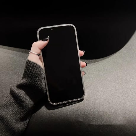 CUTECASE リボン クリアiPhone15/15proケース キラキララメ入り iPhone14/13pro/12クリアケース かわいい トレンドCM4050