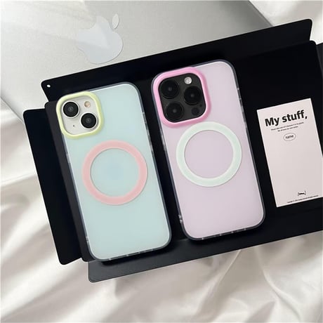 CUTECASE ストラップ付 アイフォン15プロ/15カバー Magsafe対応 iPhone14/13pro/12ケース 女子力高い 便利CM4451