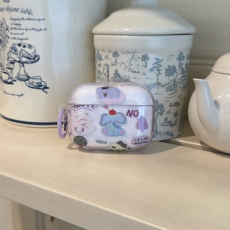 CUTECASE 象 Airpods Pro3ケース かわいい Airpods4/3カバー pro2/pro1 リング/キーホルダー 韓国風CM6258