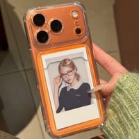 CUTECASE カード入れ付 iPhone17Pro/17ケース 四角耐衝撃加工 iPhone17ProMax/16Pro/15カバー 透明 使いやすい CM5848