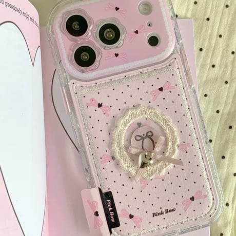 CUTECASE 花型カメラカバーiPhone17Promaxケース皮っぽい 刺繡リボン iPhone17ProMax/16ケース 頑丈可愛い ギフトにおすすめCM5760