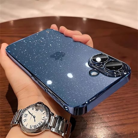 CUTECASEキラキラ iPhone16pro/15promaxケース おしゃれ透明 アイフォン14pro/13/promax/12カバー 黄ばまないメッキ カメラ保護 軽量丈夫CM3564