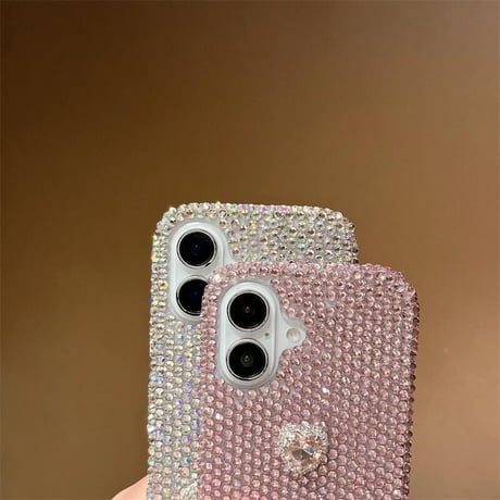 CUTECASEビジュー iPhone16/16Proケース ダイヤフリンジ iPhone15Pro/14/13proカバー 華やか キラキラ 豪華 高品質CM5096