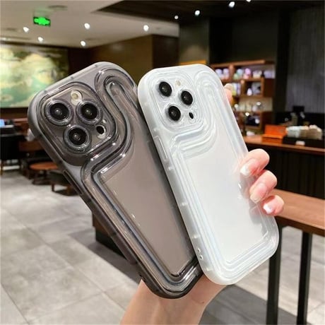 CUTECASE透明エアバッグ iPhone16Pro/16plusケースiPhoneSE/15/14Pro/13miniカバー おしゃれさんにおすすめC1010