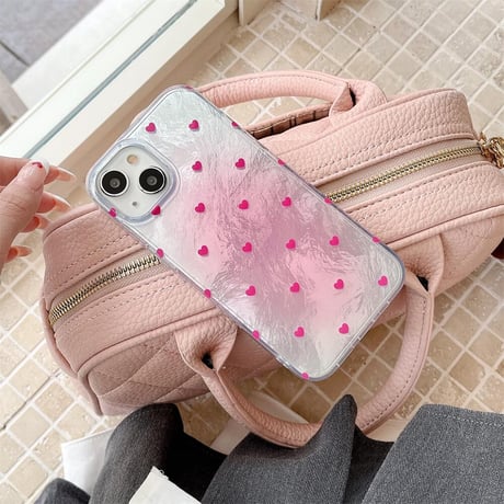 CUTECASE グラデーションカラー iPhone15/16ケース ハート柄 おしゃれ iPhone14pro/13/12proカバー トレンド CM4591