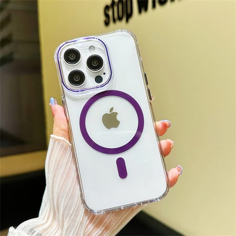CUTECASE 透明高機能magsafe 充電iPhone15/15Promaxケース 高品質黄ばまない iPhone14Pro/13proケース 滑り止め 丈夫 C6010