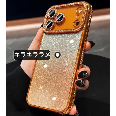 CUTECASE 高級感 iPhone17Pro/17Promaxケース キラキラジュエリー iPhone17/17Airカバー オシャレ綺麗 レンズフィルム付き CM5677