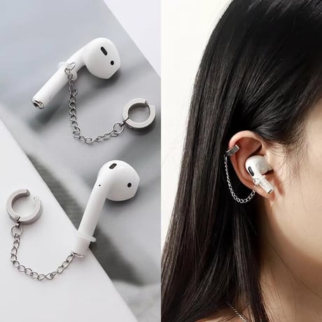 CUTECASEAirPods用イヤークリップ 落下紛失防止 落下紛失防止 可愛い イヤホンストラップ ホルダー おしゃれ 人気 2点CM4858