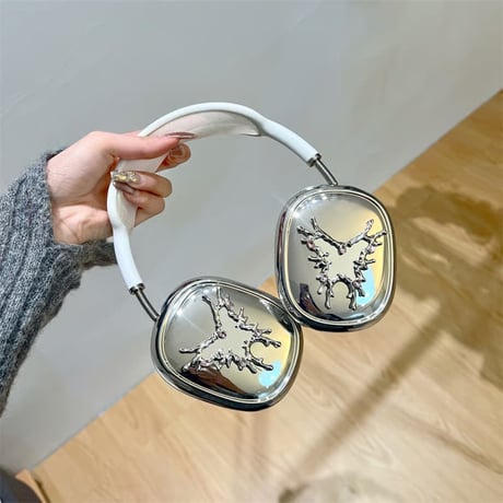 CUTECASE ミラー付 AirPodsMaxケース 艶感メッキ エアーポッズ マックス専用カバー おしゃれ 可愛い 今流行るCM5138