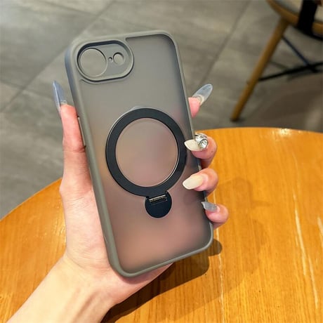 CUTECASEiPhone16ケース 高品質多機能 Magsafeリングスタンド iPhone16Promax/15pro/14ケース 指紋防止 黄ばまない 耐衝撃 男女向け CM5135