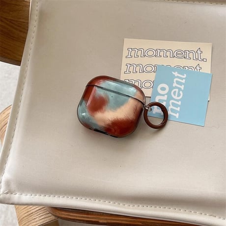 CUTECASE暈し染めカラー Airpods4ケース シック AirpodsPro2ケース airpods3/2カバー かわいい リング付 おしゃれ CM5332