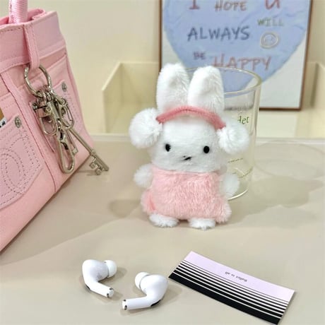 CUTECASE ふもふも兎ぬいぐるみ Airpods 4ケース エアーポッズ3/2 かわいい AirpodsPro2/1カバー ギフトに最適CM4749