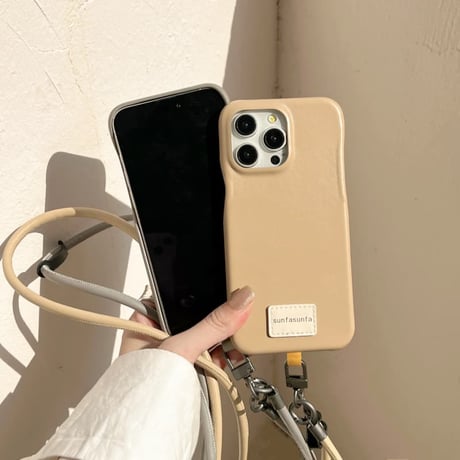 CUTECASEショルダーストラップ付 iPhone17Pro/17ケース 高級感レザー アイフォン17promax/16proケース 高品質 おしゃれ ファッションセンスいいCM5741