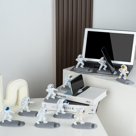 CUTECASE新しい高品質のオリジナリティ宇宙飛行士の電話ホルダー宇宙飛行士のPCホルダーデスクトップの装飾アートウェア電話アクセサリー宇宙愛好家のための驚くべき素敵な贈り物C6022