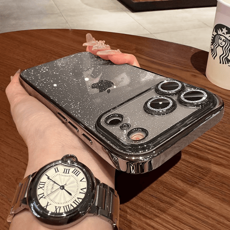 CUTECASEキラキララメレンズフィルム iPhone17pro/17ケース 星空のように輝く アイフォン17promax/Air/16proカバー 黄ばまない オシャレ 人気品 CM5724