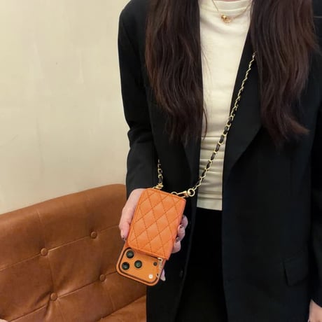 CUTECASE カード収納 iPhone17Pro/17ProMaxケース 肩掛けショルダーストラップ付 iPhone17/16pro/15ケース 高級感 レザー製 CM5877