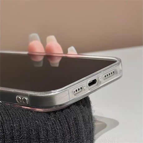 CUTECASEシック デコiPhone15/15proケース クリア アイフォン14/13pro/12ケース かわいい オシャレCM4474