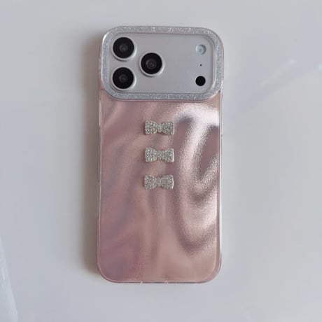 CUTECASE上品エレガント iPhone17/17Proケース ジュエリーリボン iPhone17ProMax/16/15シリーズカバー 可愛い ガールズに人気 CM5851