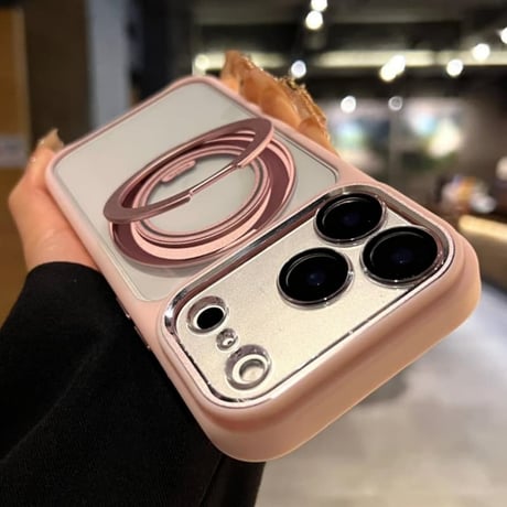 CUTECASE高機能高品質 iPhone17pro/17promaxケース MagSafeリングスタンド iPhone16/15/14シリーズカバー 耐衝撃 レンズカバー付CM5751