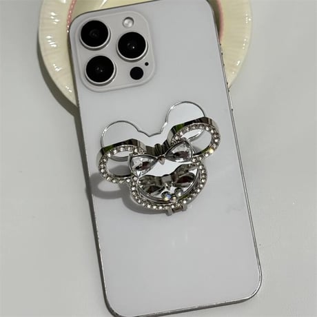 CUTECASEジュエリーミラースタンド スマホリング キラキラ リボン お洒落 人気 実用便利 可愛いガールズに大人気CM5326