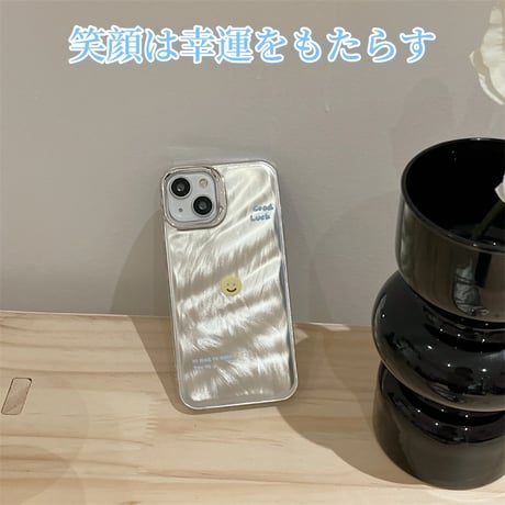 CUTECASEキラキラ笑顔 iphone15/15proケース 頑丈 アイフォン13/14pro/12proカバー 可愛い 女子力アップ CM3970