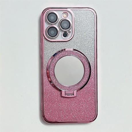 CUTECASE 鏡付Magsafeリング iPhone16/16promaxケース コスパ最強 スタンド iPhone15pro/14/13カバー お買い得 CM4168