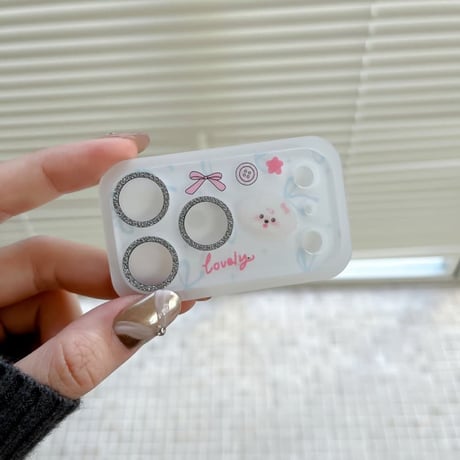 CUTECASE 可愛い動物柄 カメラ保護カバー iPhone17Pro iPhone17ProMax ガラスレンズフィルム 頑丈 人気 傷から保護 ギフトにおすすめ CM5931