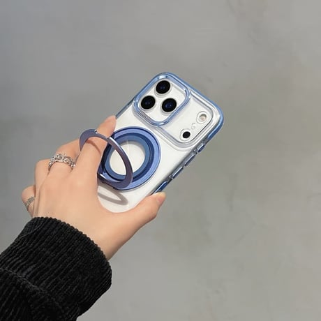 CUTECASE 耐衝撃滑り止め加工 iPhone17Pro/17promaxケース MagSafeリングスタンド iPhone17/16Pro/15ケース 高品質黄ばまない 耐久性 CM5970