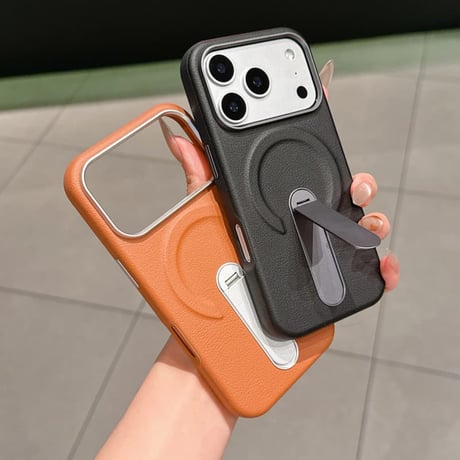 CUTECASE スタンド付 iPhone17promaxケース 皮製 MagSafe対応 iPhone17Proカバー 高品質 高級感 肌に優しいCM5835