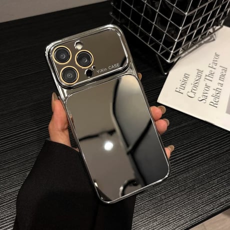 CUTECASE メタルミラー iPhone17Pro/17ケース 耐久性に優れる iPhone16ProMax/15Pro/14ケース カメラ保護 便利人気品CM6531