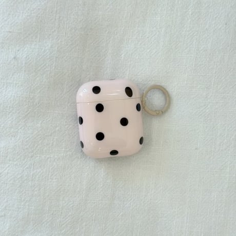CUTECASE AirpodsPro3ケース ハート柄/水玉模様 エアポッズ4/3 AirpodsPro2/Proカバー ベージュ色 おしゃれ 頑丈 CM5766