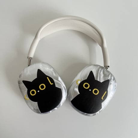 CUTECASE シェル風猫ちゃん AirPodsMax2/1ケース キラキラ感 エアーポッズ マックス専用カバー 丈夫 大人可愛いCM6377